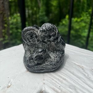 Edmund Wolf Original Art Carved Sculpture of Native Invit Eskimo Children